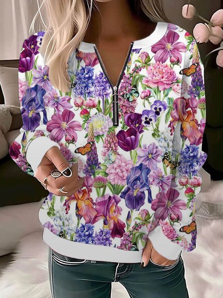 Women's Crew Neck Floral Casual Spring/Fall Long Sleeve Sweatshirt, Flower, Sweatshirts & Hoodies
Women's Crew Neck Floral Casual Spring/Fall Long Sleeve Sweatshirt, Flower, Sweatshirts & Hoodies