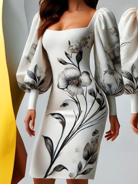 Urban Floral Balloon Sleeve Printing Square Neck Midi Dress, As picture, Mini Dresses
Urban Floral Balloon Sleeve Printing Square Neck Midi Dress, As picture, Mini Dresses