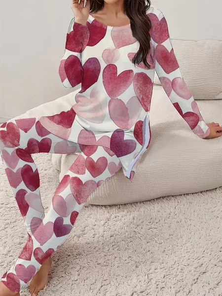 Women's Printing Heart/Cordate Daily Going Out Two Piece Set Long Sleeve Casual Spring/Fall Top With Pants Matching Set, As picture, Suit Set
Women's Printing Heart/Cordate Daily Going Out Two Piece Set Long Sleeve Casual Spring/Fall Top With Pants Matching Set, As picture, Suit Set