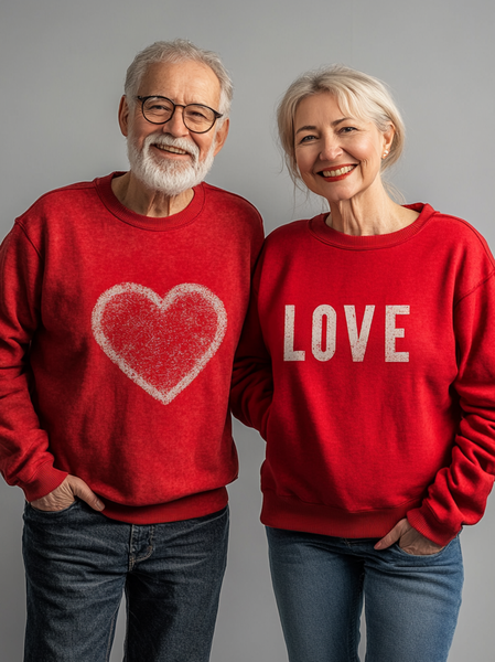 Unisex Casual Loose Valentine's Day Crew Neck Sweatshirt, Red, Hoodies&Sweatshirts
Unisex Casual Loose Valentine's Day Crew Neck Sweatshirt, Red, Hoodies&Sweatshirts