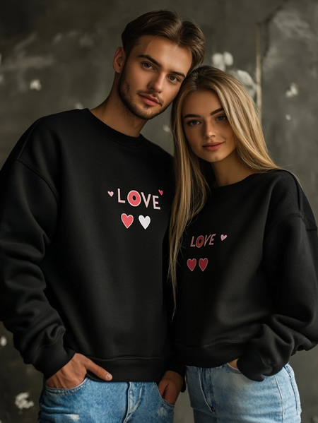 Unisex Casual Loose Valentine's Day Crew Neck Sweatshirt, Black, Hoodies&Sweatshirts
Unisex Casual Loose Valentine's Day Crew Neck Sweatshirt, Black, Hoodies&Sweatshirts