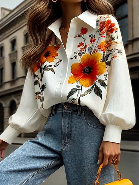 Urban Floral Printing Shirt Collar Balloon Sleeve Shirt, As picture, Blouses and Shirts
Urban Floral Printing Shirt Collar Balloon Sleeve Shirt, As picture, Blouses and Shirts