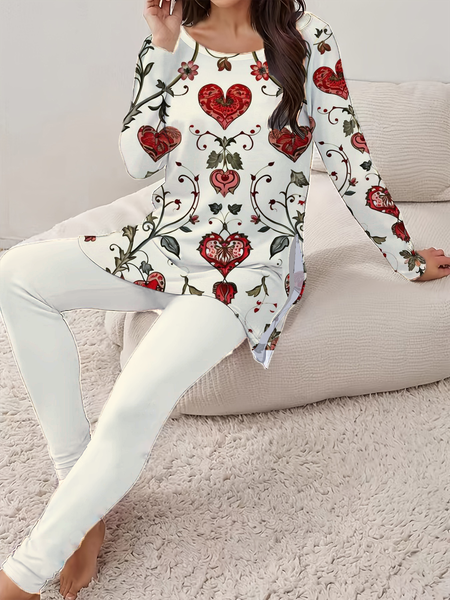 Women's Printing Floral Daily Going Out Two Piece Set Long Sleeve Casual Spring/Fall Top With Pants Matching Set, Apricot, Suit Set
Women's Printing Floral Daily Going Out Two Piece Set Long Sleeve Casual Spring/Fall Top With Pants Matching Set, Apricot, Suit Set