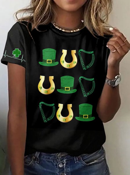 Vintage St. Patrick's Day Animal Crew Neck Short Sleeve T-shirt, Black, T-shirts
Vintage St. Patrick's Day Animal Crew Neck Short Sleeve T-shirt, Black, T-shirts