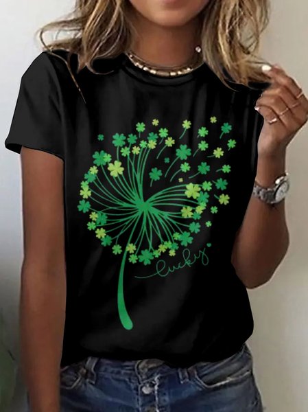 Casual St. Patrick's Day Geometric Crew Neck Short Sleeve T-shirt, Black, T-shirts
Casual St. Patrick's Day Geometric Crew Neck Short Sleeve T-shirt, Black, T-shirts