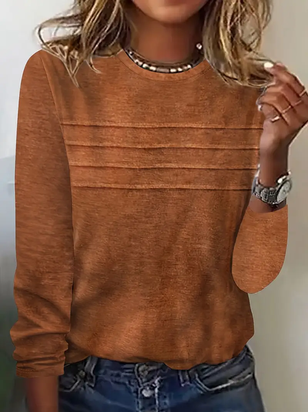 Women's Long Sleeve Tee T-shirt Spring/Fall Striped Printing Crew Neck Casual Graphic Tee Top, Brown, T-Shirts
Women's Long Sleeve Tee T-shirt Spring/Fall Striped Printing Crew Neck Casual Graphic Tee Top, Brown, T-Shirts