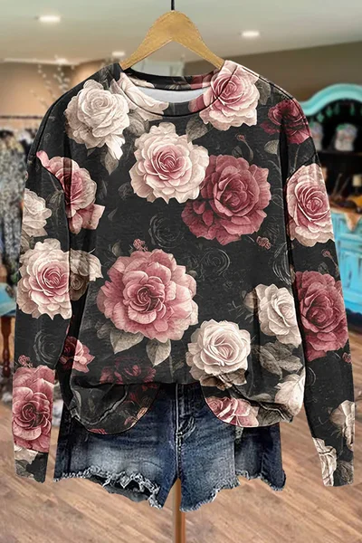 Women's Crew Neck Floral Printing Casual Spring/Fall Long Sleeve Sweatshirt, As picture, Sweatshirts & Hoodies
Women's Crew Neck Floral Printing Casual Spring/Fall Long Sleeve Sweatshirt, As picture, Sweatshirts & Hoodies