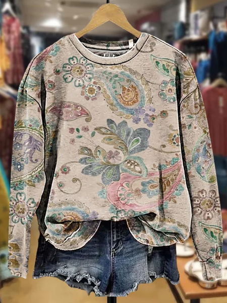 Women's Crew Neck Floral Printing Casual Spring/Fall Long Sleeve Sweatshirt, As picture, Sweatshirts & Hoodies
Women's Crew Neck Floral Printing Casual Spring/Fall Long Sleeve Sweatshirt, As picture, Sweatshirts & Hoodies