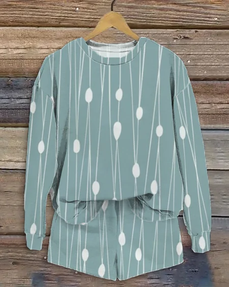 Women's Printing Striped Daily Going Out Two Piece Set Long Sleeve Casual Spring/Fall Top With Pants Matching Set, Green, Suit Set
Women's Printing Striped Daily Going Out Two Piece Set Long Sleeve Casual Spring/Fall Top With Pants Matching Set, Green, Suit Set
