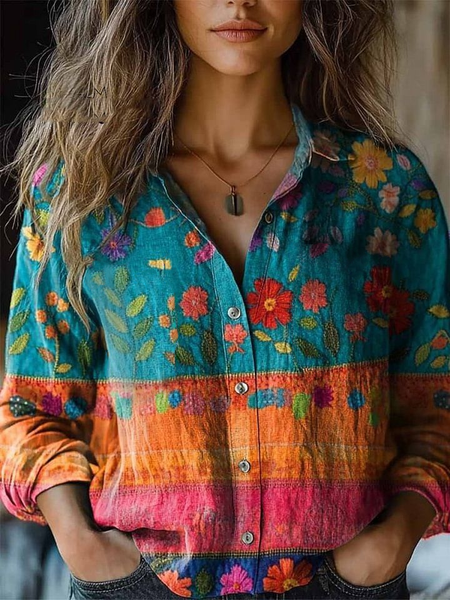 Vintage Cute Floral Print Casual Long Sleeve Comfortable Shirt Bloouse, As picture, Blouses
Vintage Cute Floral Print Casual Long Sleeve Comfortable Shirt Bloouse, As picture, Blouses