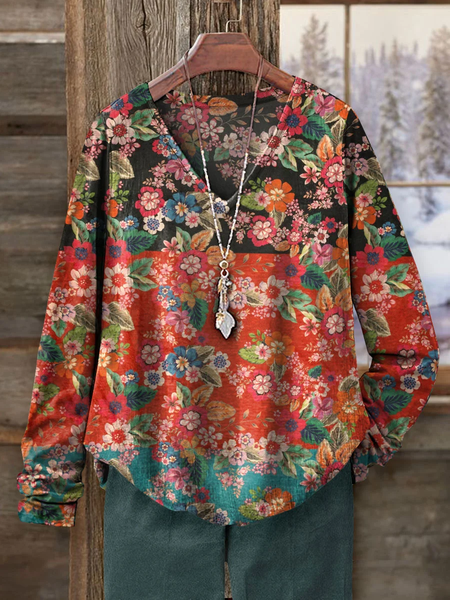 Women's Long Sleeve Tee T-shirt Spring/Fall Floral Printing V Neck Casual Graphic Tee Top, As picture, T-Shirts
Women's Long Sleeve Tee T-shirt Spring/Fall Floral Printing V Neck Casual Graphic Tee Top, As picture, T-Shirts