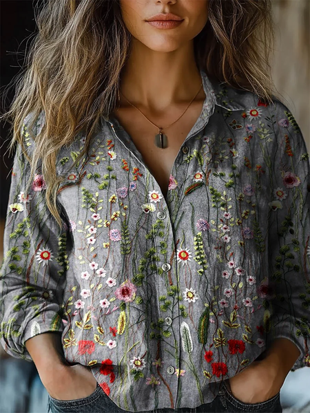 Women's Long Sleeve Shirt Spring/Fall Floral Shirt Collar Daily Going Out Casual Top, As picture, Blouses
Women's Long Sleeve Shirt Spring/Fall Floral Shirt Collar Daily Going Out Casual Top, As picture, Blouses