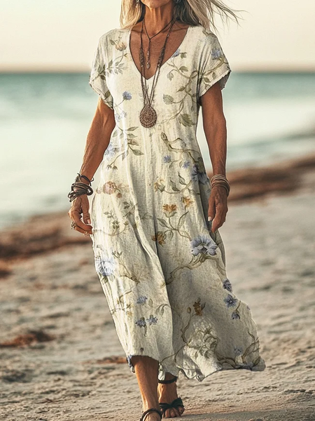 Women's Short Sleeve Spring Floral Print V Neck Casual Dress, As picture, Dresses
Women's Short Sleeve Spring Floral Print V Neck Casual Dress, As picture, Dresses
