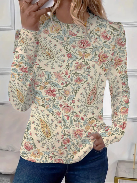 Women's Long Sleeve Tee T-shirt Spring/Fall Floral Printing Crew Neck Casual Graphic Tee Top, As picture, T-Shirts
Women's Long Sleeve Tee T-shirt Spring/Fall Floral Printing Crew Neck Casual Graphic Tee Top, As picture, T-Shirts