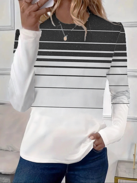 Women's Long Sleeve Tee T-shirt Spring/Fall Striped Printing Crew Neck Casual Graphic Tee Top, As picture, T-Shirts
Women's Long Sleeve Tee T-shirt Spring/Fall Striped Printing Crew Neck Casual Graphic Tee Top, As picture, T-Shirts