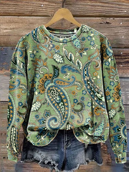 Women's Crew Neck Floral Printing Casual Spring/Fall Long Sleeve Sweatshirt, Green, Sweatshirts & Hoodies
Women's Crew Neck Floral Printing Casual Spring/Fall Long Sleeve Sweatshirt, Green, Sweatshirts & Hoodies