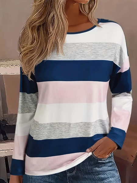 Women's Long Sleeve Tee T-shirt Spring/Fall Striped Printing Crew Neck Casual Graphic Tee Top, As picture, T-Shirts
Women's Long Sleeve Tee T-shirt Spring/Fall Striped Printing Crew Neck Casual Graphic Tee Top, As picture, T-Shirts