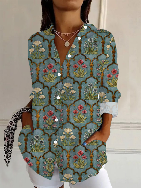 Women's Long Sleeve Shirt Spring/Fall Floral Buckle Shirt Collar Daily Going Out Casual Top, As picture, Shirts
Women's Long Sleeve Shirt Spring/Fall Floral Buckle Shirt Collar Daily Going Out Casual Top, As picture, Shirts