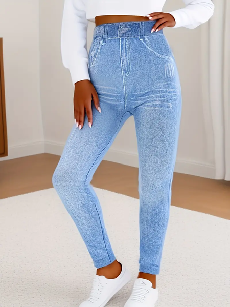 Women's Denim Print Graphic Casual All Season Printing Long Leggings, Blue, Leggings
Women's Denim Print Graphic Casual All Season Printing Long Leggings, Blue, Leggings