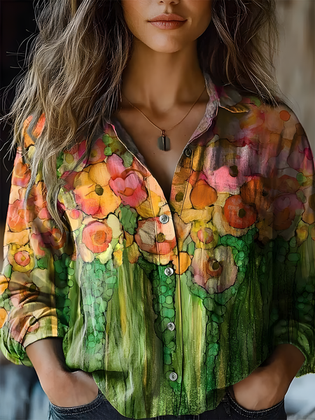 Women's Vintage Art Floral Print Cotton and Linen Long Sleeve Shirt, As picture, Blouses
Women's Vintage Art Floral Print Cotton and Linen Long Sleeve Shirt, As picture, Blouses