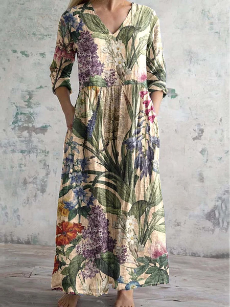Women's Floral Long Sleeve Spring/Fall Printing Dress V Neck Daily Casual Maxi T-Shirt Dress A-Line Dress, As picture, Casual Dresses
Women's Floral Long Sleeve Spring/Fall Printing Dress V Neck Daily Casual Maxi T-Shirt Dress A-Line Dress, As picture, Casual Dresses