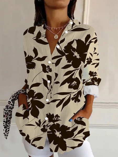 Women's Floral Long Sleeve Shirt Spring/Fall Buckle Shirt Collar Daily Casual Top, As picture, Shirts
Women's Floral Long Sleeve Shirt Spring/Fall Buckle Shirt Collar Daily Casual Top, As picture, Shirts