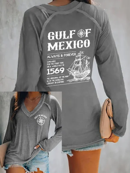 Women's Text Letters Long Sleeve Blouse_ Spring/Fall V Neck Holiday Casual Top, Gray, Shirts
Women's Text Letters Long Sleeve Blouse_ Spring/Fall V Neck Holiday Casual Top, Gray, Shirts