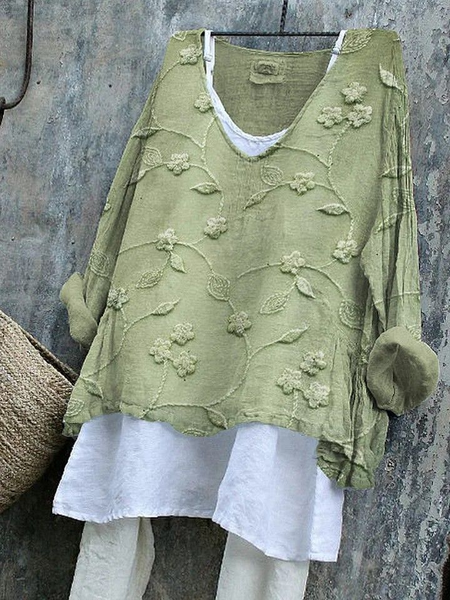 Women's Floral Long Sleeve Blouse_ Spring/Fall Printing V Neck Daily Casual Top, Green, Blouses
Women's Floral Long Sleeve Blouse_ Spring/Fall Printing V Neck Daily Casual Top, Green, Blouses
