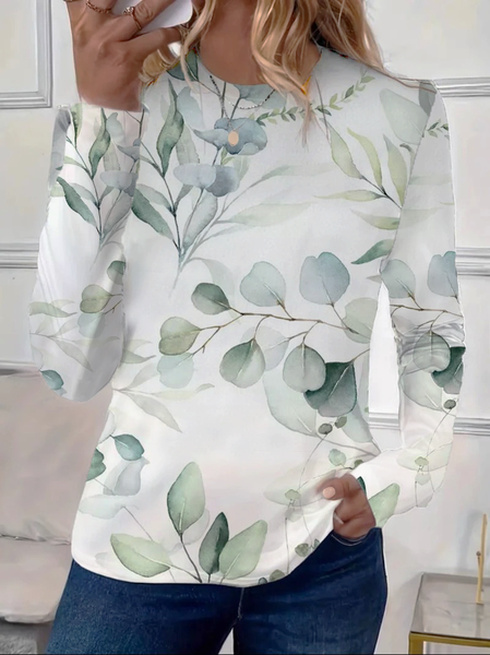 Women's Floral Long Sleeve Tee T-shirt Crew Neck Printing Casual Spring/Fall Top, White, T-Shirts
Women's Floral Long Sleeve Tee T-shirt Crew Neck Printing Casual Spring/Fall Top, White, T-Shirts