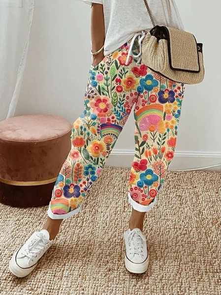 Women's Floral Ankle Pants Pant Casual Spring/Fall Trousers, As picture, Pants
Women's Floral Ankle Pants Pant Casual Spring/Fall Trousers, As picture, Pants