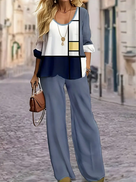 Women's Geometric Printing Two-Piece Set Daily Long Sleeve Casual Spring/Fall Top With Pants Matching Set, As picture, Suit Set
Women's Geometric Printing Two-Piece Set Daily Long Sleeve Casual Spring/Fall Top With Pants Matching Set, As picture, Suit Set
