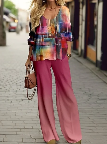 Women's Plaid Printing Two-Piece Set Daily Long Sleeve Casual Spring/Fall Top With Pants Matching Set, As picture, Suit Set
Women's Plaid Printing Two-Piece Set Daily Long Sleeve Casual Spring/Fall Top With Pants Matching Set, As picture, Suit Set