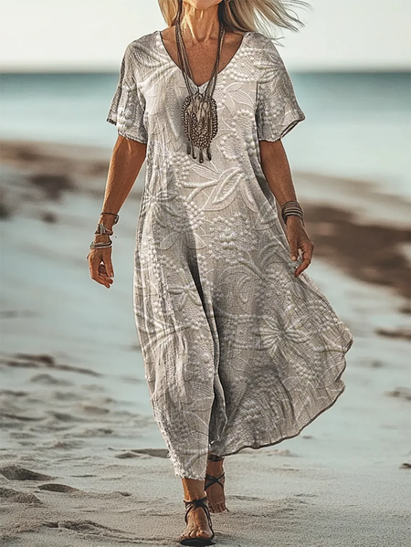 Women's Floral Short Sleeve Summer Printing Dress V Neck Daily Casual Maxi T-Shirt Dress H-Line Dress, As picture, Casual Dresses
Women's Floral Short Sleeve Summer Printing Dress V Neck Daily Casual Maxi T-Shirt Dress H-Line Dress, As picture, Casual Dresses