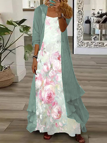 Women Floral Printing Two-Piece Set Daily Three Quarter Sleeve Casual Spring/Fall Dress With Coat Matching Set, As picture, Suit Set
Women Floral Printing Two-Piece Set Daily Three Quarter Sleeve Casual Spring/Fall Dress With Coat Matching Set, As picture, Suit Set