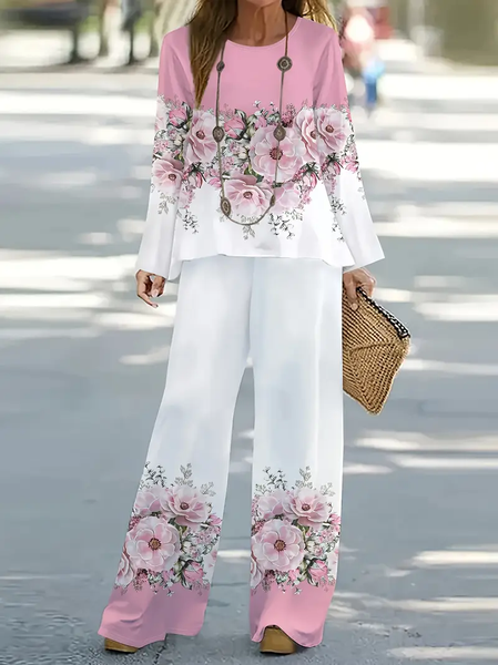 Women's Floral Printing Two-Piece Set Daily Long Sleeve Casual Spring/Fall Top With Pants Matching Set, As picture, Suit Set
Women's Floral Printing Two-Piece Set Daily Long Sleeve Casual Spring/Fall Top With Pants Matching Set, As picture, Suit Set