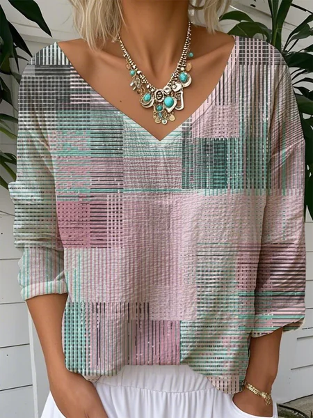 Women Multicolor Block Long Sleeve Tee T-shirt V Neck Casual Spring/Fall Top, Pink, T-Shirts
Women Multicolor Block Long Sleeve Tee T-shirt V Neck Casual Spring/Fall Top, Pink, T-Shirts