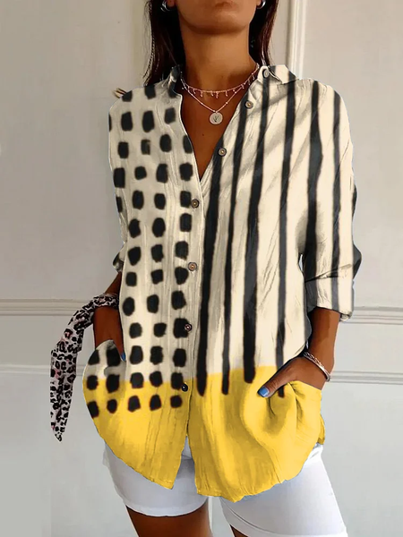 Women Abstract Long Sleeve Shirt Spring/Fall Buckle Shirt Collar Daily Casual Top, As picture, Shirts
Women Abstract Long Sleeve Shirt Spring/Fall Buckle Shirt Collar Daily Casual Top, As picture, Shirts