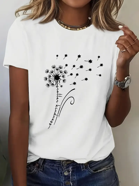 Women Floral Short Sleeve Tee T-shirt Crew Neck Printing Casual Summer Graphic Tee Top, White, T-Shirts
Women Floral Short Sleeve Tee T-shirt Crew Neck Printing Casual Summer Graphic Tee Top, White, T-Shirts
