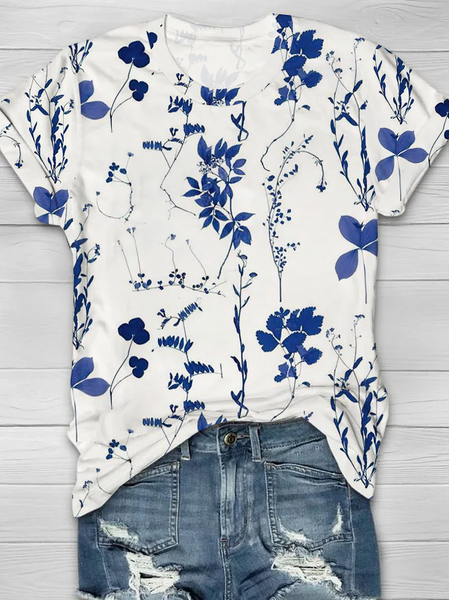 Women Floral Short Sleeve Tee T-shirt Crew Neck Printing Casual Summer Graphic Tee Top, White, T-Shirts
Women Floral Short Sleeve Tee T-shirt Crew Neck Printing Casual Summer Graphic Tee Top, White, T-Shirts