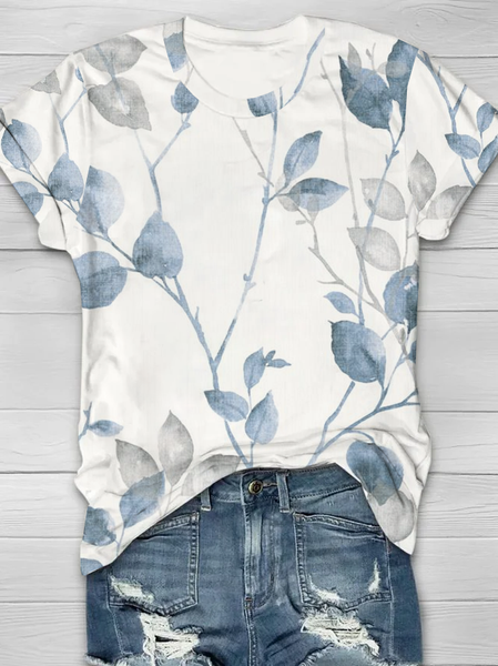 Women Floral Short Sleeve Tee T-shirt Crew Neck Printing Casual Summer Graphic Tee Top, White, T-Shirts
Women Floral Short Sleeve Tee T-shirt Crew Neck Printing Casual Summer Graphic Tee Top, White, T-Shirts