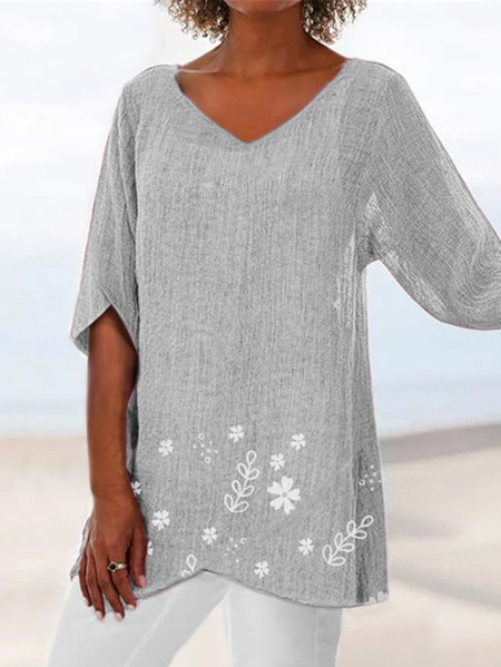 Women 3D Printing Short Sleeve Shirt Summer V Neck Holiday Casual Top, Gray, Blouses
Women 3D Printing Short Sleeve Shirt Summer V Neck Holiday Casual Top, Gray, Blouses