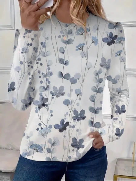 Women Floral Long Sleeve Tee T-shirt Crew Neck Printing Casual Spring/Fall Graphic Tee Top, White, T-Shirts
Women Floral Long Sleeve Tee T-shirt Crew Neck Printing Casual Spring/Fall Graphic Tee Top, White, T-Shirts
