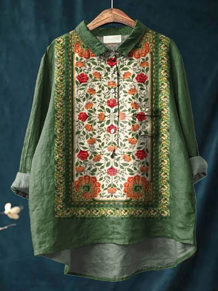 Women Floral Long Sleeve Shirt Spring/Fall Printing Shirt Collar Daily Casual Top, Green, Shirts
Women Floral Long Sleeve Shirt Spring/Fall Printing Shirt Collar Daily Casual Top, Green, Shirts