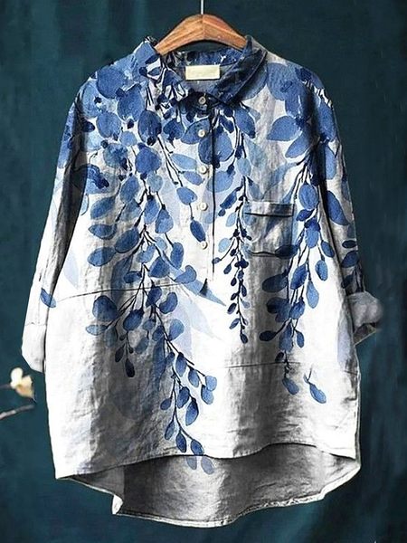 Women Floral Long Sleeve Shirt Spring/Fall Printing Shirt Collar Daily Casual Top, White, Shirts
Women Floral Long Sleeve Shirt Spring/Fall Printing Shirt Collar Daily Casual Top, White, Shirts