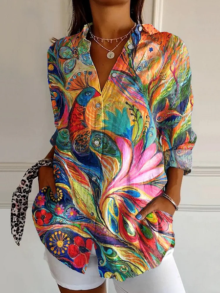 Women Phoenix Long Sleeve Shirt Spring/Fall Buckle Shirt Collar Daily Casual Top, As picture, Shirts
Women Phoenix Long Sleeve Shirt Spring/Fall Buckle Shirt Collar Daily Casual Top, As picture, Shirts