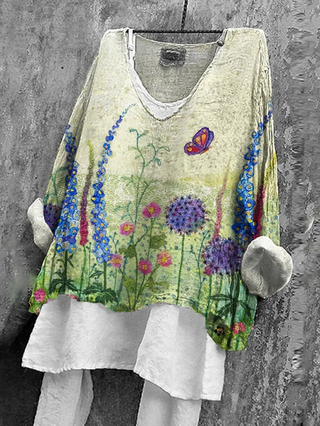 Women Floral Long Sleeve Blouse Spring/Fall Printing V Neck Daily Casual Top, Green, Blouses
Women Floral Long Sleeve Blouse Spring/Fall Printing V Neck Daily Casual Top, Green, Blouses