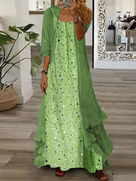 Women Plain Two-Piece Set Daily Three Quarter Sleeve Simple Spring/Fall Dress With Coat Matching Set, Green, 2-Piece Dresses
Women Plain Two-Piece Set Daily Three Quarter Sleeve Simple Spring/Fall Dress With Coat Matching Set, Green, 2-Piece Dresses