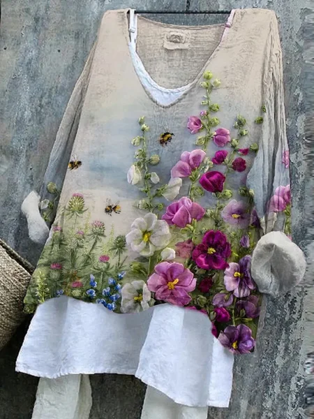 Women Floral Long Sleeve Blouse Spring/Fall Printing V Neck Daily Casual Top, As picture, Blouses
Women Floral Long Sleeve Blouse Spring/Fall Printing V Neck Daily Casual Top, As picture, Blouses