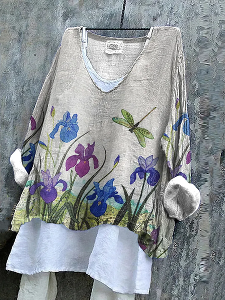 Women Floral Long Sleeve Blouse Spring/Fall Printing V Neck Daily Casual Top, As picture, Blouses
Women Floral Long Sleeve Blouse Spring/Fall Printing V Neck Daily Casual Top, As picture, Blouses