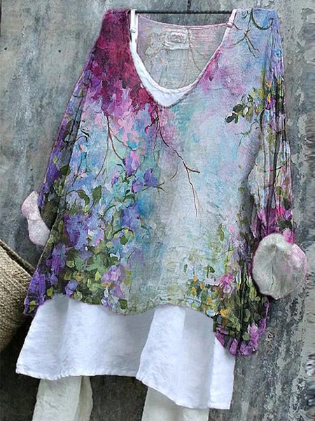 Women Floral Long Sleeve Blouse Spring/Fall Printing V Neck Daily Casual Top, As picture, Blouses
Women Floral Long Sleeve Blouse Spring/Fall Printing V Neck Daily Casual Top, As picture, Blouses